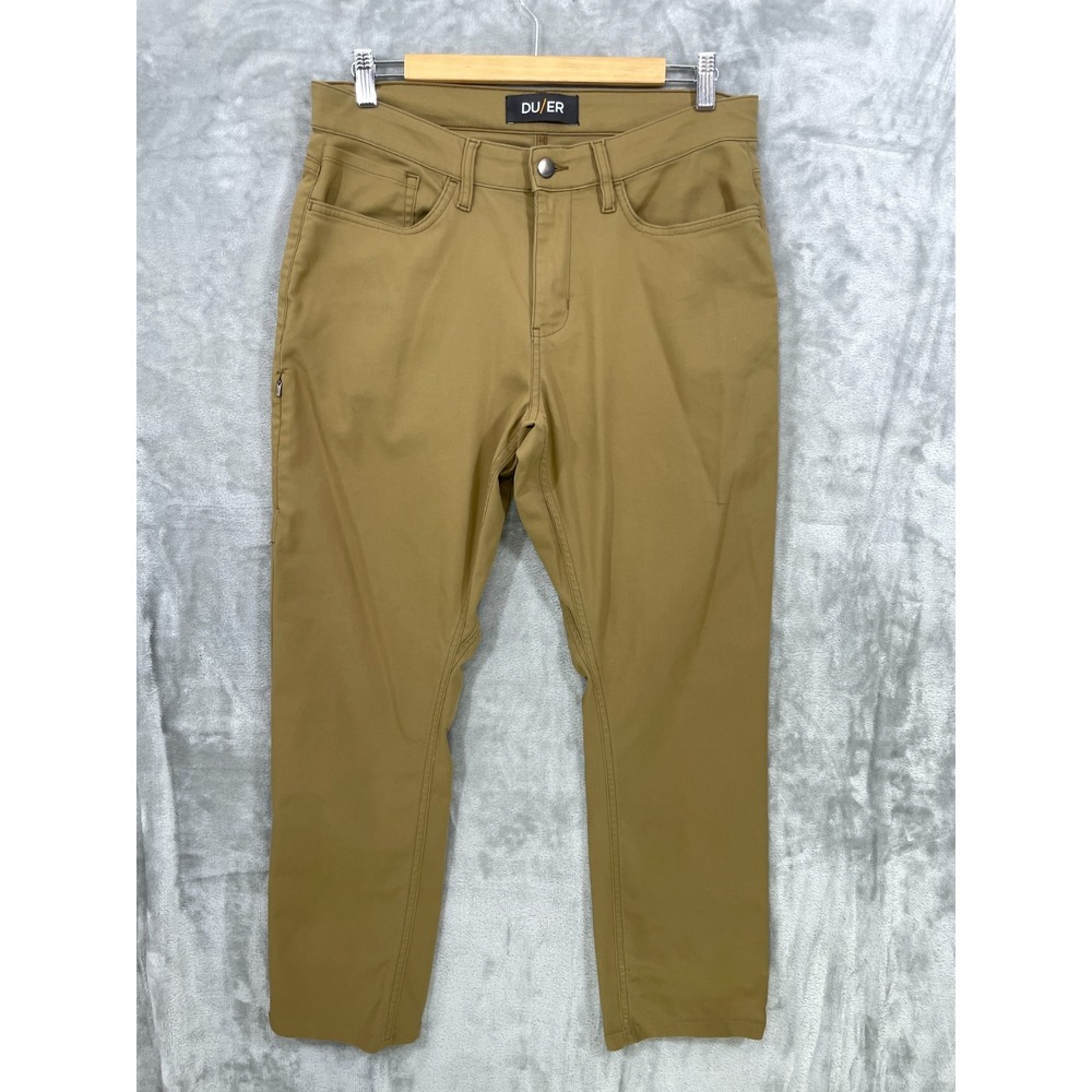 DUER Pants Mens 32x32 Brown Relaxed Taper Performance MFNR1002